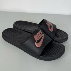 Nike Slide Sandals Pink Swoosh Size 10